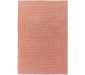 Alfombra de pura lana lisa tufted a mano con relieve square 200x290 cm