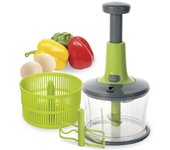 Picadora de verduras, batidora y escurridor manual 3 en 1 versatilidad y eficiencia en la