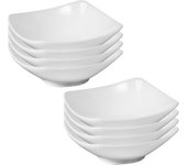 Westmark 8 ciotoline in ceramica, quadrato, piccolo, dimensioni: 7,4 x 7,4 x 2,5 cm, ceramica, tapas + friends, bianco, 697522e2
