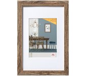 Fiorito marco de madera de vidrio de arte, 30x40 cm, nogal
