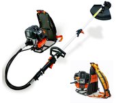 Fuxtec desbrozadora gasolina fx-ms152t - con 52 cc, multiherramienta 2 en 1, ponible como mochila, recortadora multifunción trimmer