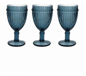 Tognana dorico set 3 calici in pasta di vetro blu cc 310