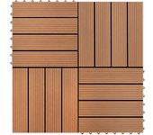 Vidaxl baldosas de wpc 30x30 cm 11 unidades 1 m² marrón