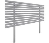 Dhome cabecero de madera reciclada dm estilo japones con patas cama palets herrajes incluidos (105cm, espigas gris)