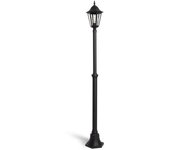 Ledkia farola exterior superficie pie 185cm black traditional negro