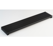 Rejilla de ventilación horno y frigorífico 90 cm - 8 lamas de aluminio - color negro - incluye soportes laterales recortables