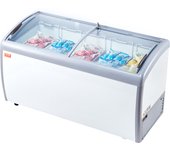 Vevor vitrina refrigerada comercial helados, mostrador helados de 460 l, congelador móvil con tapa de vidrio, 5 cestas, 2 puertas corredizas de vidrio