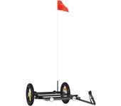 Remolque para bicicletas hierro negro 122x53x28 cm cfw22064