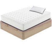 Pack colchón flex eternity pocket supreme 16 105x200 + canape abatible madera 19 natural + almohada