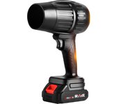 Soplador de aire profesional inalámbrico con 1050w de potencia y 1200g de presión de viento. mango ergonómico.