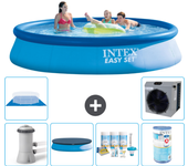 Paquete de piscina - intex - alrededor - 396x396x84 cm + accesorios a1093