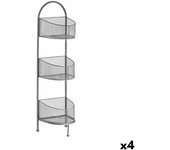Estantería plateado metal 21,2 x 97 x 28,5 cm (4 unidades)