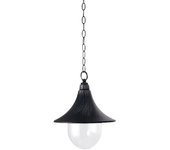 Farol galatea con cadena negra 26xal36cm en aluminio fundido a presión