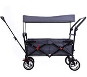 Bollerwagen fuxtec fx-ct700, carro plegable gris para el transporte de niños, ciudad, campo, playa o montaña
