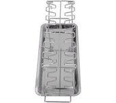 Rejilla para patas de pollo, rejilla para barbacoa plegable de acero inoxidable, soporte portátil para parrilla para exteriores