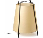 Lampara sobremesa faro barcelona akane-g 28371 negro/beige