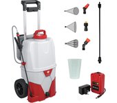 Pulverizador eléctrico con ruedas pulmic pegasus 35l. 3 velocidades de pulverización hasta 4 bar, 7 horas de autonomía y manguera de 6m.