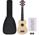 Juego de ukelele soprano para niños con funda madera clara 23 v5674 23 / marrón claro