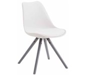 Silla visita toulouse rund blanco|gris
