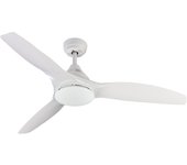 Ventilador de techo blanco con 3 aspas y luz led | motor dc (bajo consumo) y potencia de 55 w