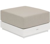 Hespéride - puff de jardín blanco allure de aluminio con revestimiento epoxi