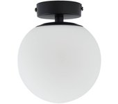 Lucande lámpara de techo bidolo, negro, cristal, ø 15 cm, ip44, lámpara de techo para baño, lámpara de techo, lámpara
