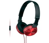 Auricular diadema met. mic. rojo sony