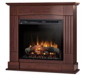 Cavo - chimenea de suelo eléctrica independiente con led - roble - 107 x 101 x 30 - 28'