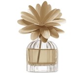 Muha' | profumatore per ambienti flower diffuser, fragranza vaniglia e ambra pura, diffusore ambiente con fiore in legno di betulla, formato da 60 ml