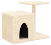 Rascador para gatos con postes de sisal color crema 50,5 cm