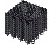 Kadax baldosas estabilizadoras de plástico de 50 cm, estabilizadores de grava, losas de césped para jardines, rejillas de césped (negro, 10 unidades)