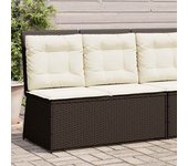 Maison exclusive - sillón reclinable de jardín con cojines ratán sintético marrón