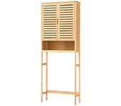 Mueble de baño sobre el inodoro geta bambú 170 x 66 x 23 cm natural [en.casa]