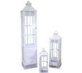 Farol de madera blanco rectangular 1-3 cm36,5x36,5h175