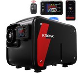 Calentador diésel portátil todo en uno 12/24v 5-8 kw, control lcd por aplicación bluetooth y control remoto, calentador de aire diésel 0,15 - 0,44 l/h