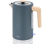 Nordic hervidor agua eléctrico 1,7l inalámbrico ebullición rápida, libre de bpa, base de 360°, briebe, gris, 2200, kt1165gry