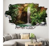 Vinilo adhesivo trampantojo 3d - cascada