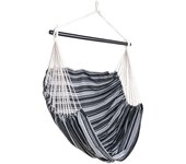 Chaise hamac lamia polyester/coton, mélèze, noir/gris/blanc