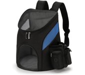 Mochila de transporte para perros, gatos, conejos, transportin bolsa para mascotas viajes. color negro