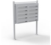 Wiltec sistema de 10 buzones color plateado acero galvanizado resistente a la intemperie con cerraduras de cilindro y llaves instalación independie...