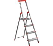 Escalera aluminio rolser brico 220 4 peldaños anchos. certificada según norma europea en-131 para uso doméstico y profesional.