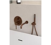Mezclador oculto para bañera oro rosa cepillado - corbeau