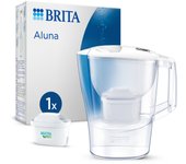 Jarra filtrante de agua brita aluna (2,4l) incl.1x brita maxtra pro filtro todo en 1 que reduce el cloro, la cal, los pfas y los metales.