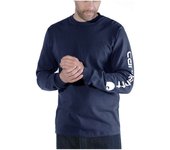Camiseta carhartt sleeve logo l/s azul marino - ek231-412-l