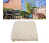 Toldo vela de sombra cuadrángulo 3x3 metros beige material hdpe a prueba de ultravioleta durable amplia aplicación toldo para patio