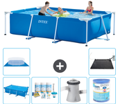 Paquete de piscina - intex - rectángulo - 300x200x75 cm + accesorios a223