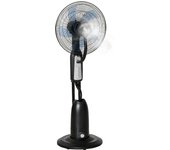 Ventilador de pie con nebulizador homcom metal, as, abs, pe negro 44.5x44.5x120 cm 824-010