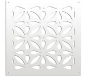 Televisión - panel de pvc perforado - parasol - tamaño 48x48 cm - espesor 1 cm - color blanco