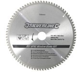 Silverline - disco de tct para ventanas de upvc, 80 dientes 250 x 30/anillos de 25, 20 y 16 mm
