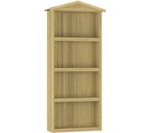 Cobertizo de herramientas jardín | caseta para herramientas de jardín | cobertizo jardín 87x33x222 cm madera pino impregnada cfw86219